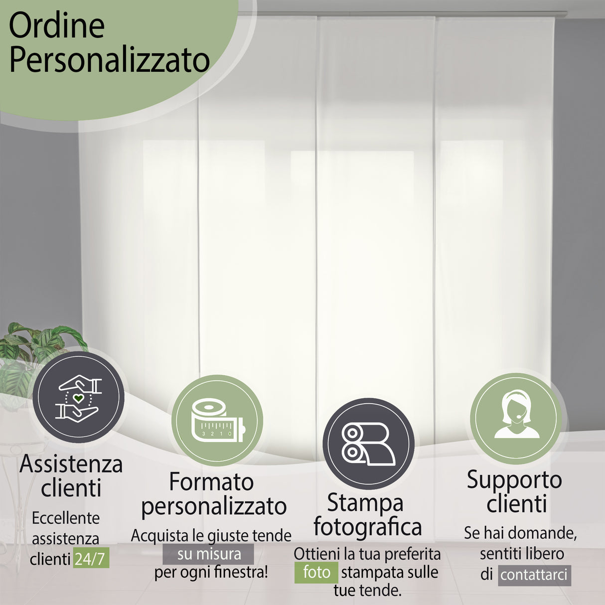 Tenda a Pannello Bianca Silk acquistare Tenda a Pannello Bianca Silk — Foto