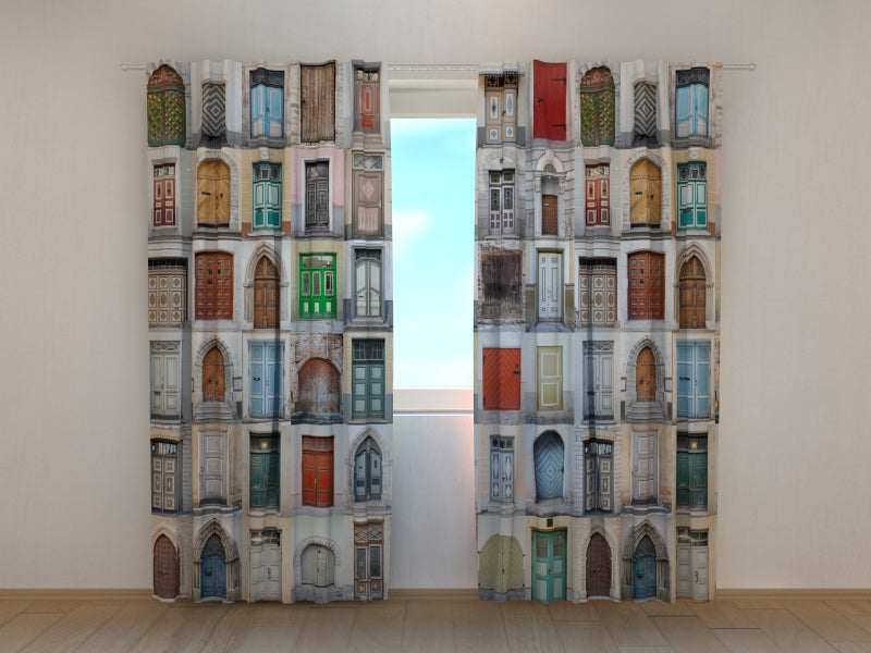 Foto Tende Vecchie Porte Colorate acquistare Foto Tende Vecchie Porte Colorate — Foto