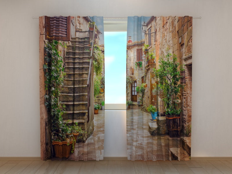 Foto Tende Vecchio Vicolo in Toscana acquistare Foto Tende Vecchio Vicolo in Toscana — Foto