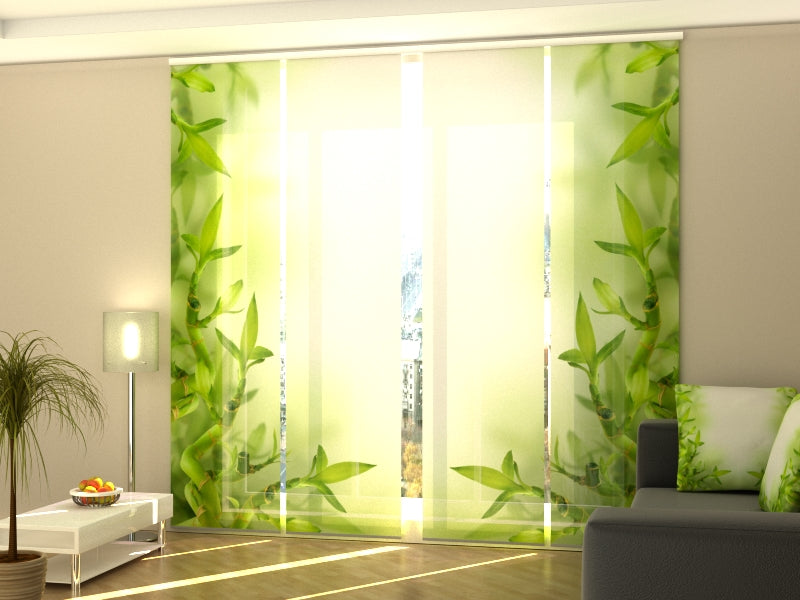 Set di 4 Tende a Pannello Foglie Verdi di Bambù acquistare Set di 4 Tende a Pannello Foglie Verdi di Bambù — Foto