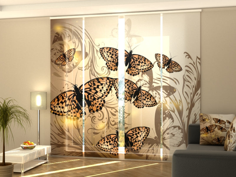 Set di 4 Tende a Pannello Farfalle Belle acquistare Set di 4 Tende a Pannello Farfalle Belle — Foto