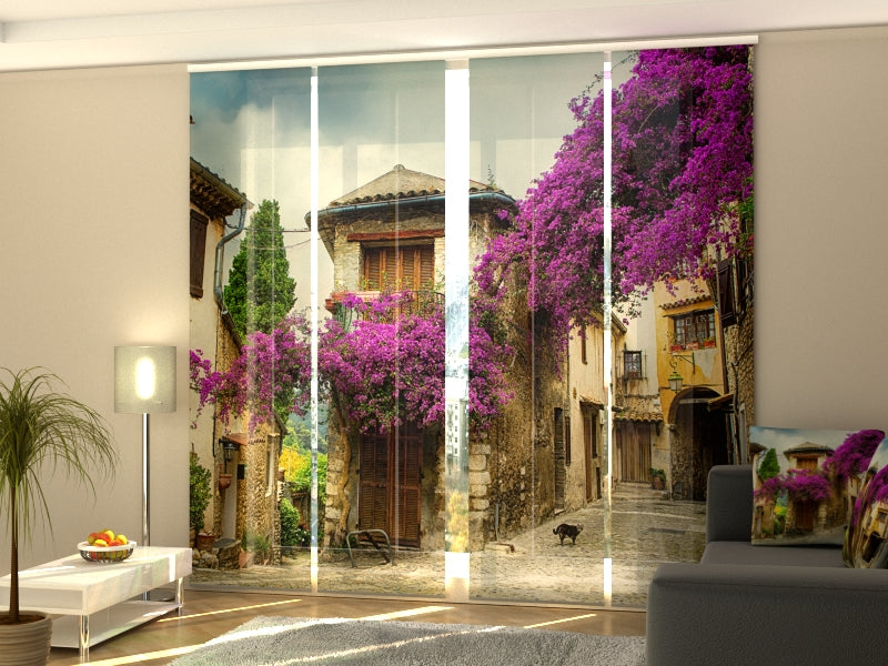 Set di 4 Tende a Pannello Bellissimo Città Vecchia della Provenza acquistare Set di 4 Tende a Pannello Bellissimo Città Vecchia della Provenza — Foto