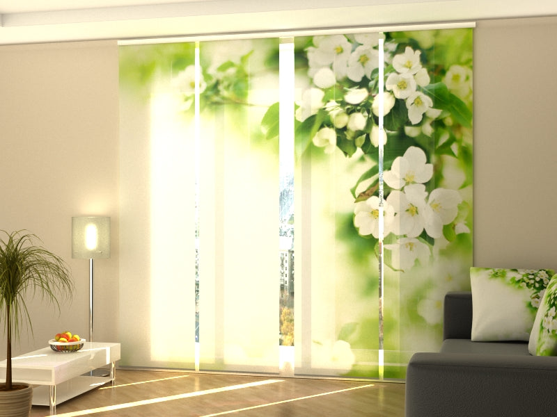 Set di 4 Tende a Pannello Rami di Melo in Fiore acquistare Set di 4 Tende a Pannello Rami di Melo in Fiore — Foto