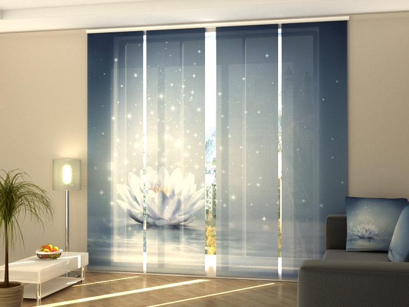 Set di 4 Tende a Pannello Ninfea Blu acquistare Set di 4 Tende a Pannello Ninfea Blu — Foto