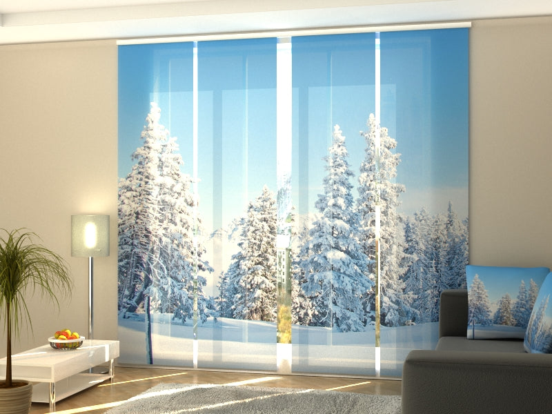 Set di 4 Tende a Pannello Foresta Natalizia acquistare Set di 4 Tende a Pannello Foresta Natalizia — Foto