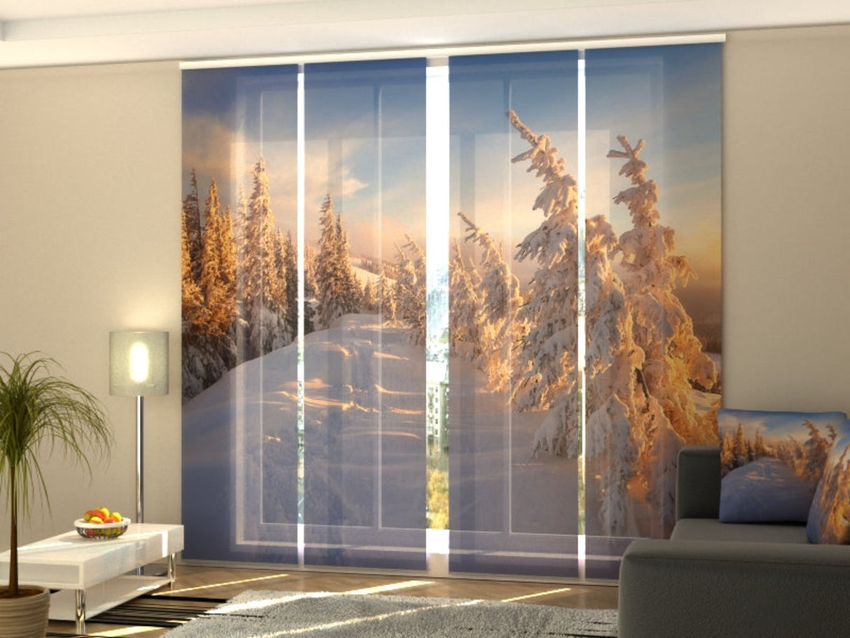 Set di 4 Tende a Pannello Mattina di Natale acquistare Set di 4 Tende a Pannello Mattina di Natale — Foto