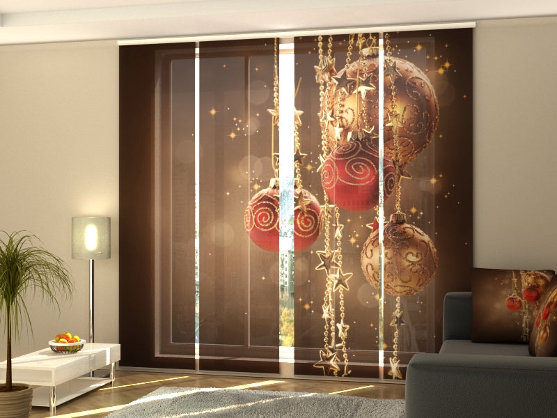 Set di 4 Tende a Pannello Lustro di Natale acquistare Set di 4 Tende a Pannello Lustro di Natale — Foto