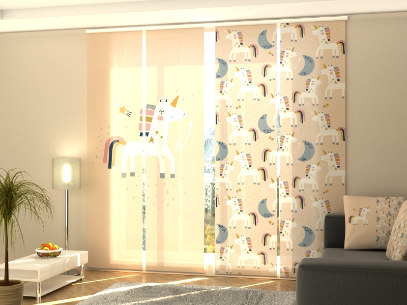 Set di 4 Tende a Pannello Sognando Unicorno acquistare Set di 4 Tende a Pannello Sognando Unicorno — Foto