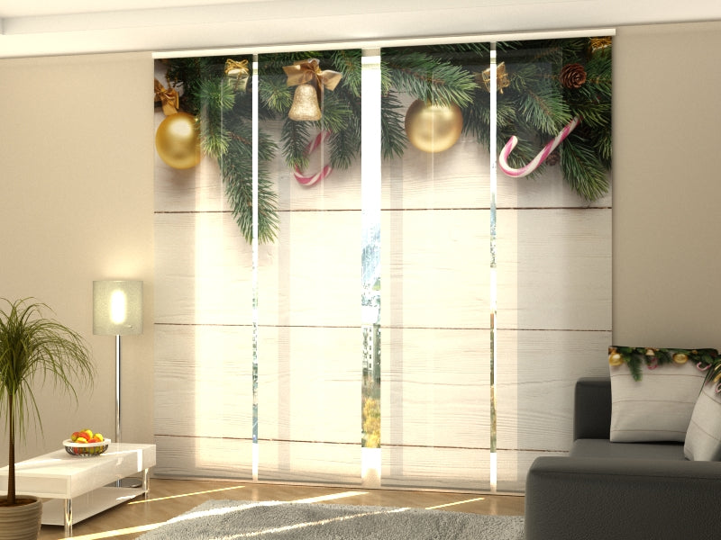 Set di 4 Tende a Pannello Campanella Dorata acquistare Set di 4 Tende a Pannello Campanella Dorata — Foto