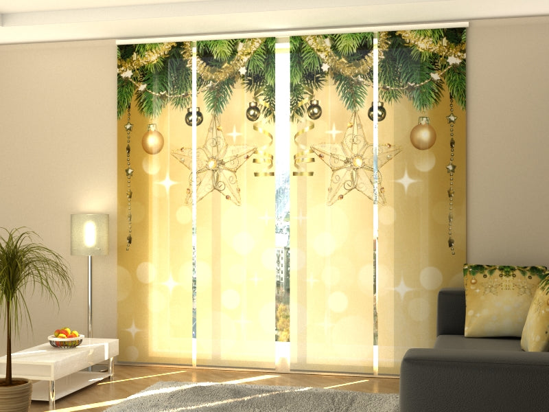 Set di 4 Tende a Pannello Splendore Dorato acquistare Set di 4 Tende a Pannello Splendore Dorato — Foto