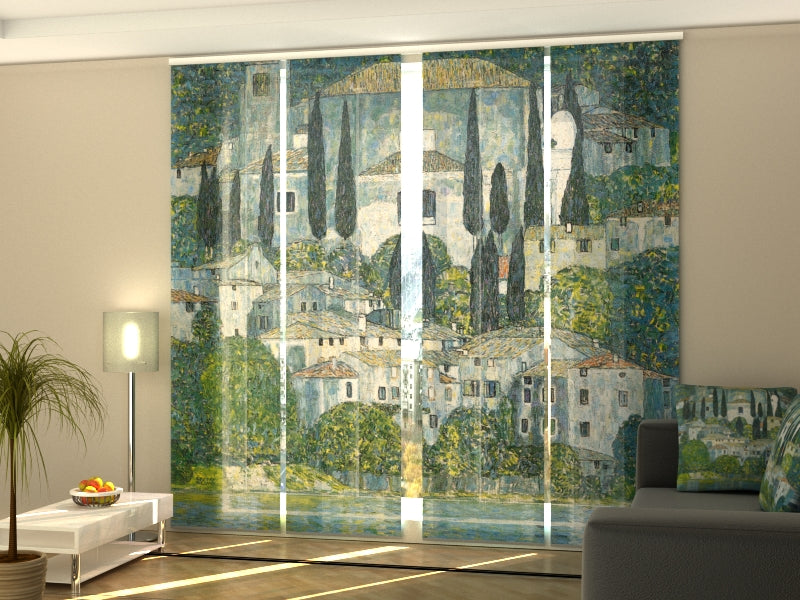 Set di 4 Tende a Pannello Gustav Klimt Chiesa a Cassone acquistare Set di 4 Tende a Pannello Gustav Klimt Chiesa a Cassone — Foto