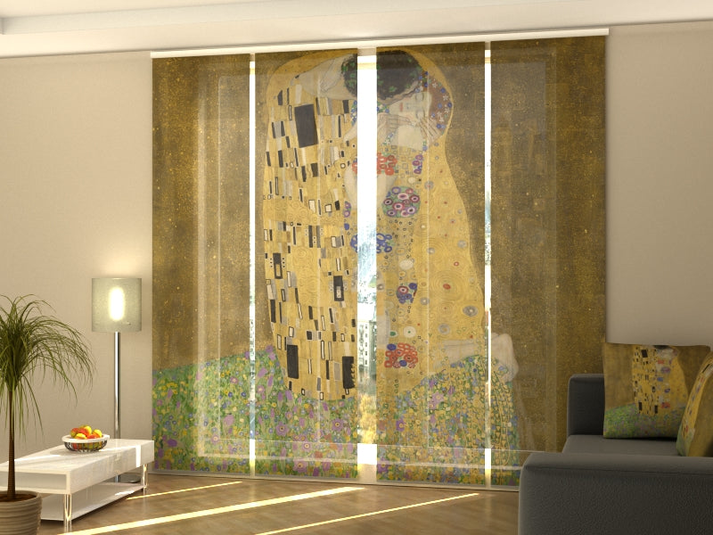 Set di 4 Tende a Pannello Gustav Klimt Il Bacio acquistare Set di 4 Tende a Pannello Gustav Klimt Il Bacio — Foto