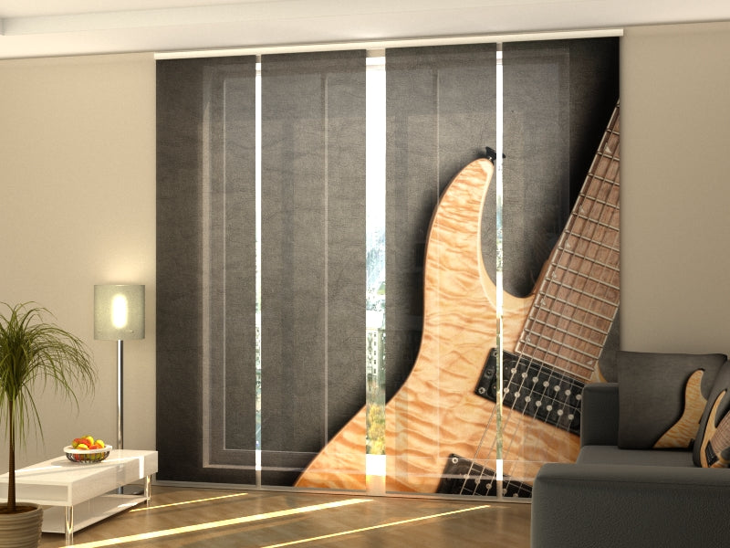 Set di 4 Tende a Pannello Nel Ritmo della Musica acquistare Set di 4 Tende a Pannello Nel Ritmo della Musica — Foto