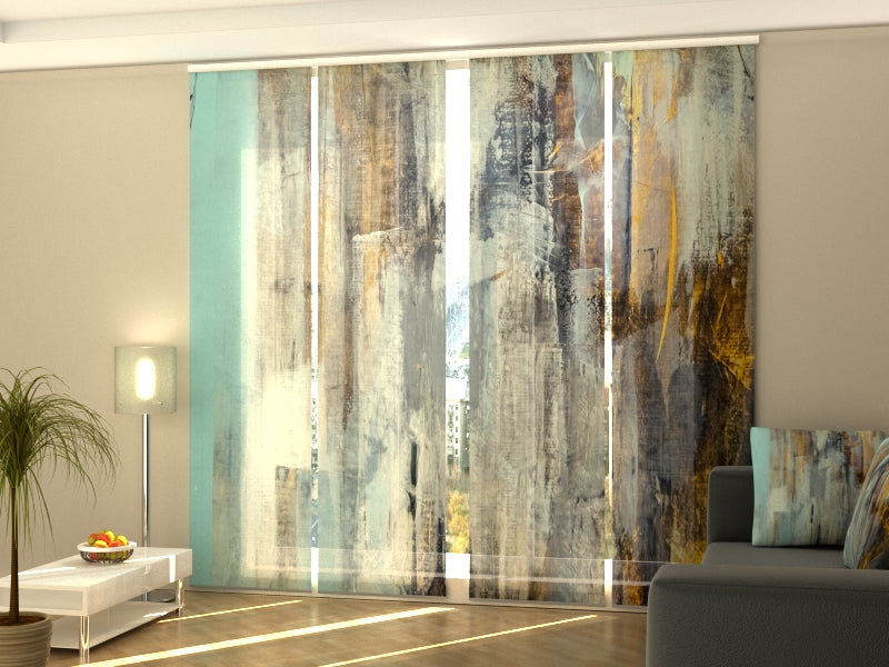 Set di 4 Tende a Pannello Trama Leggermente Dipinta acquistare Set di 4 Tende a Pannello Trama Leggermente Dipinta — Foto