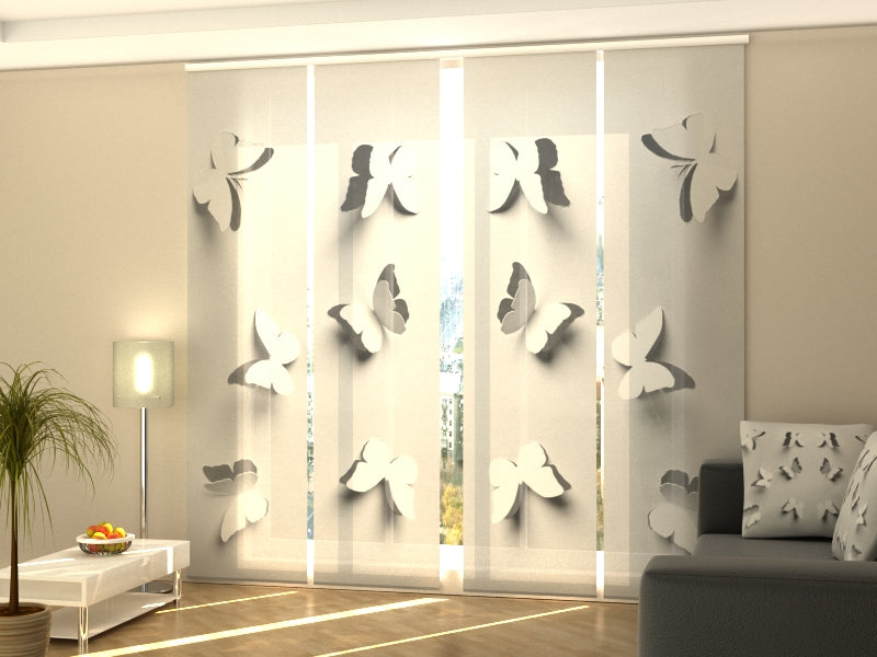 Set di 4 Tende a Pannello Farfalle di Carta acquistare Set di 4 Tende a Pannello Farfalle di Carta — Foto