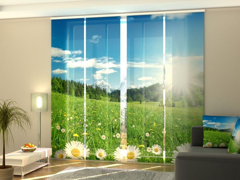 Set di 4 Tende a Pannello Primavera nelle Alpi acquistare Set di 4 Tende a Pannello Primavera nelle Alpi — Foto