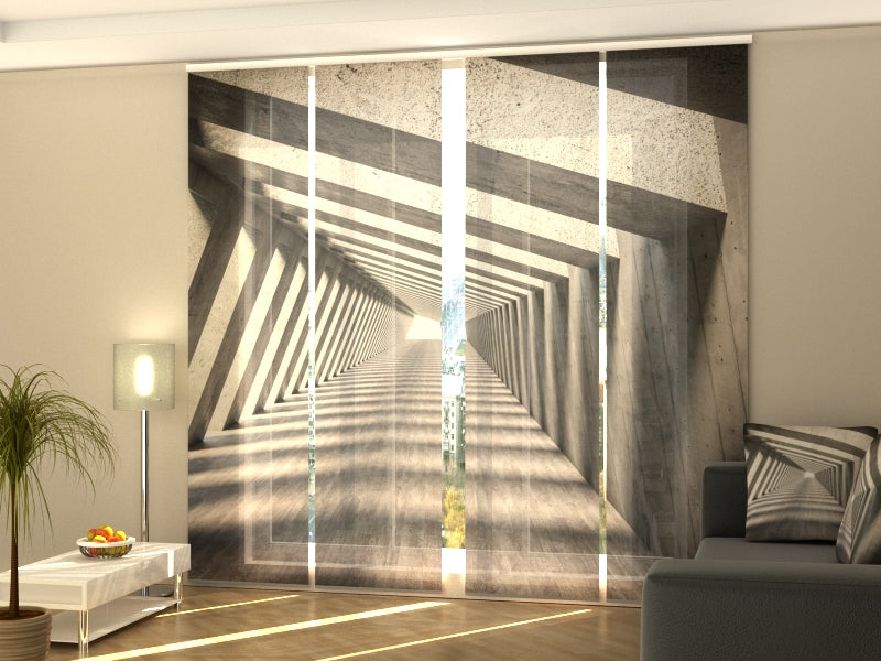 Set di 4 Tende a Pannello Tunnel di Travi in Pietra acquistare Set di 4 Tende a Pannello Tunnel di Travi in Pietra — Foto