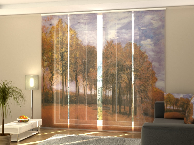 Set di 4 Tende a Pannello Paesaggio Autunnale Vincent Van Gogh acquistare Set di 4 Tende a Pannello Paesaggio Autunnale Vincent Van Gogh — Foto