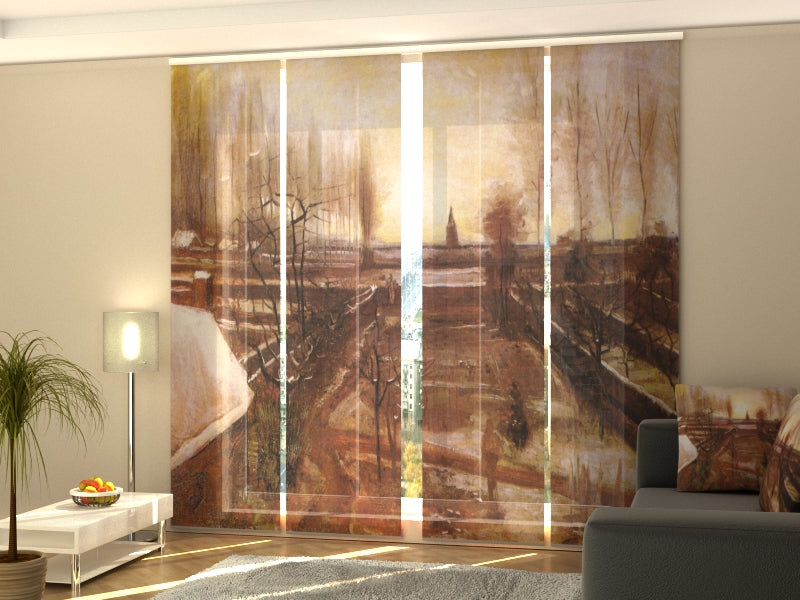 Set di 4 Tende a Pannello Il Giardino Della Canonica di Nuenen Innevato Vincent Van Gogh acquistare Set di 4 Tende a Pannello Il Giardino Della Canonica di Nuenen Innevato Vincent Van Gogh — Foto