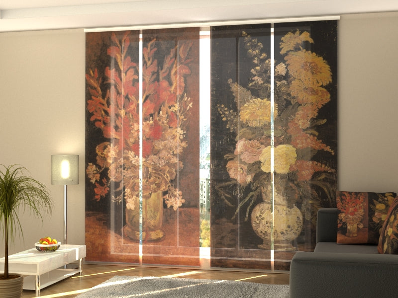 Set di 4 Tende a Pannello Vaso con Astri, Salvia e Altri Fiori Vincent Van Gogh acquistare Set di 4 Tende a Pannello Vaso con Astri, Salvia e Altri Fiori Vincent Van Gogh — Foto