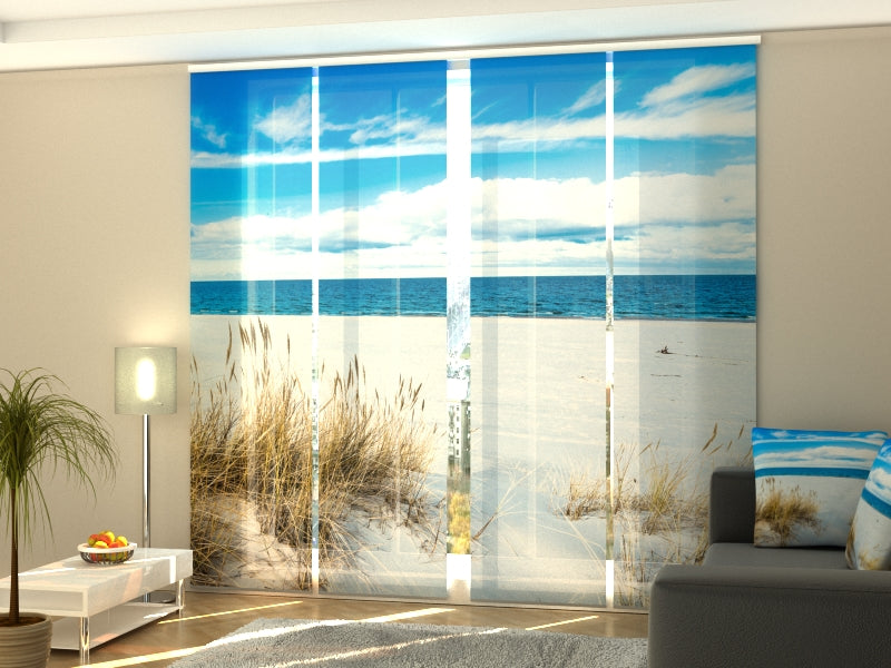 Set di 4 Tende a Pannello Costa Bianca acquistare Set di 4 Tende a Pannello Costa Bianca — Foto