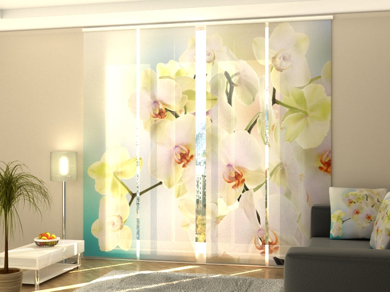 Set di 4 Tende a Pannello Ramoscello Bianco acquistare Set di 4 Tende a Pannello Ramoscello Bianco — Foto