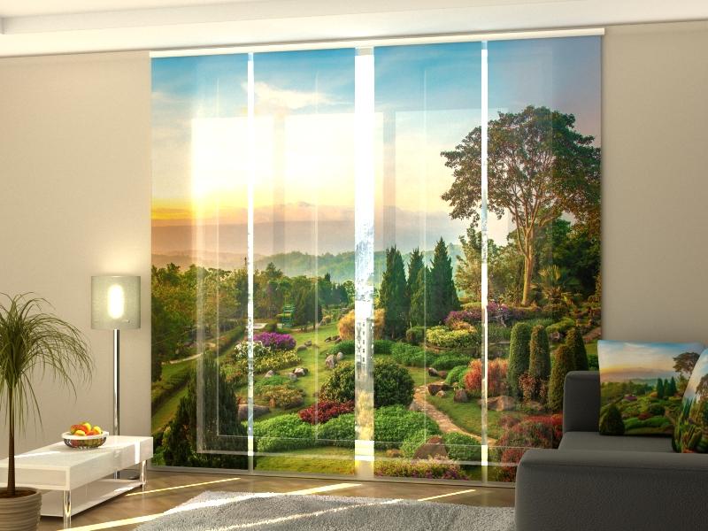 Set di 4 Tende a Pannello Magnifico Giardino acquistare Set di 4 Tende a Pannello Magnifico Giardino — Foto