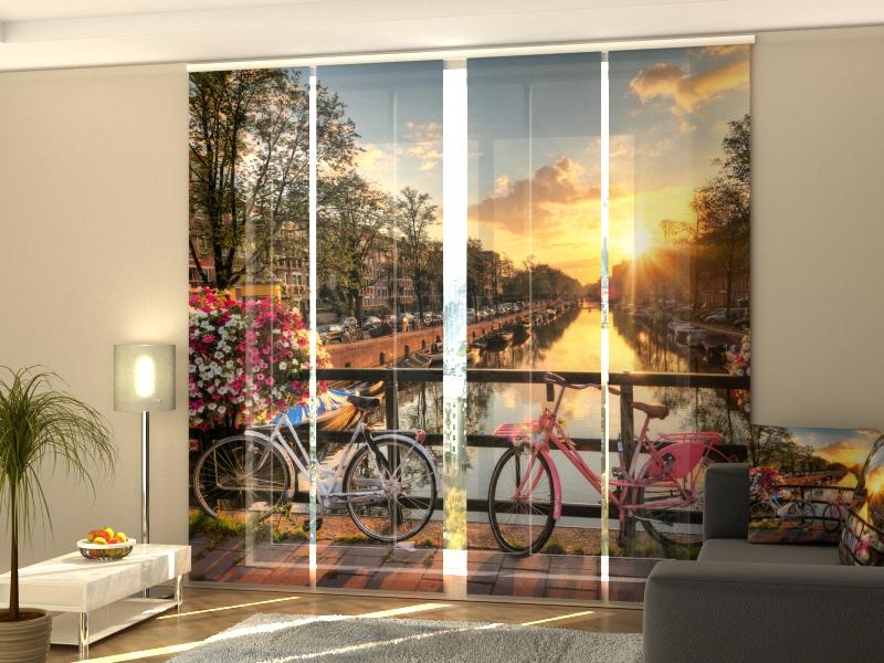 Set di 4 Tende a Pannello Magnifica Alba su Amsterdam acquistare Set di 4 Tende a Pannello Magnifica Alba su Amsterdam — Foto