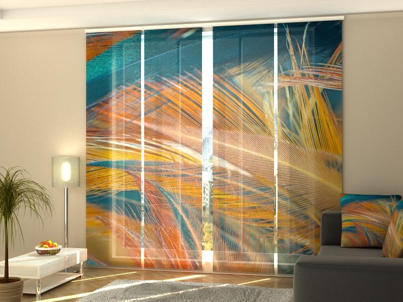 Set di 4 Tende a Pannello Piuma in Stile Stravagante acquistare Set di 4 Tende a Pannello Piuma in Stile Stravagante — Foto