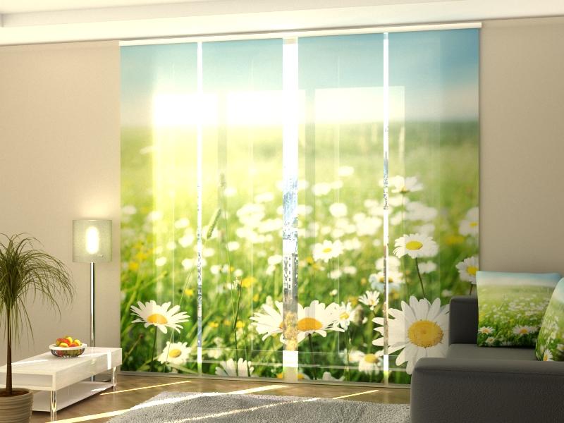 Set di 4 Tende a Pannello Camomille della Provenza acquistare Set di 4 Tende a Pannello Camomille della Provenza — Foto