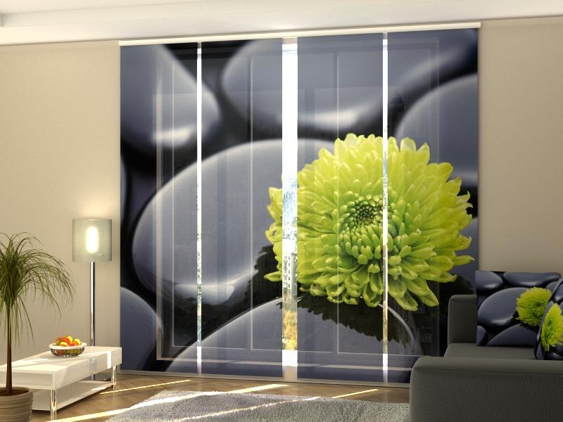 Set di 4 Tende a Pannello Armonia di Crisantemi acquistare Set di 4 Tende a Pannello Armonia di Crisantemi — Foto