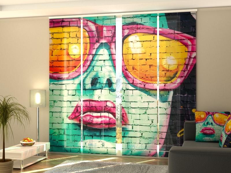 Set di 4 Tende a Pannello Graffiti a Birmingham acquistare Set di 4 Tende a Pannello Graffiti a Birmingham — Foto