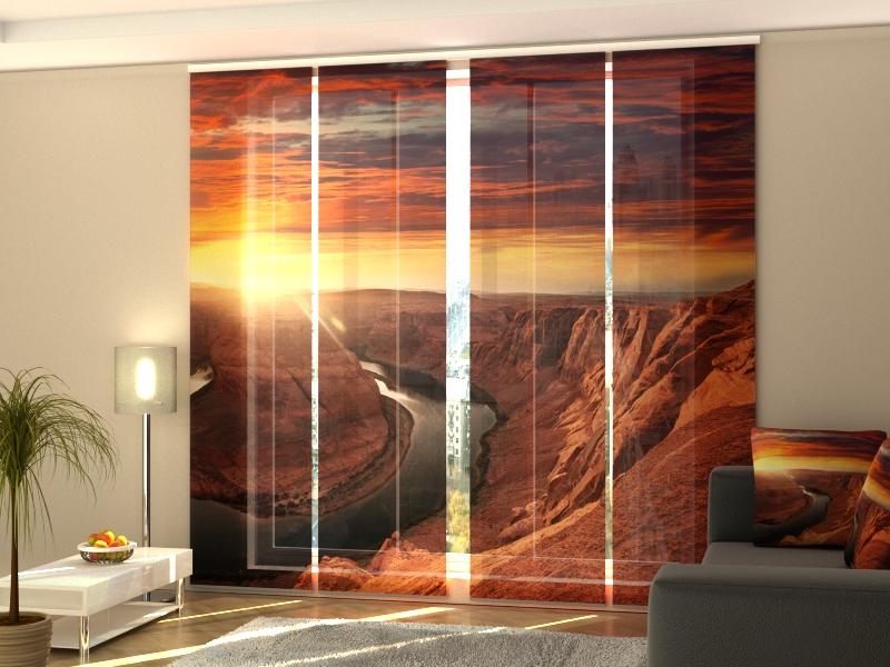 Set di 4 Tende a Pannello Horseshoe Bend al Tramonto acquistare Set di 4 Tende a Pannello Horseshoe Bend al Tramonto — Foto