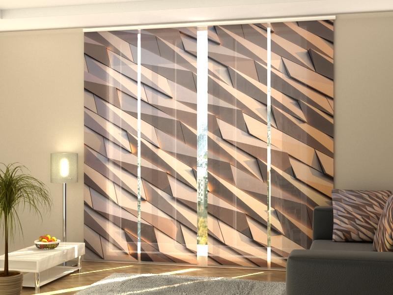 Set di 4 Tende a Pannello Ornamento Metallico acquistare Set di 4 Tende a Pannello Ornamento Metallico — Foto