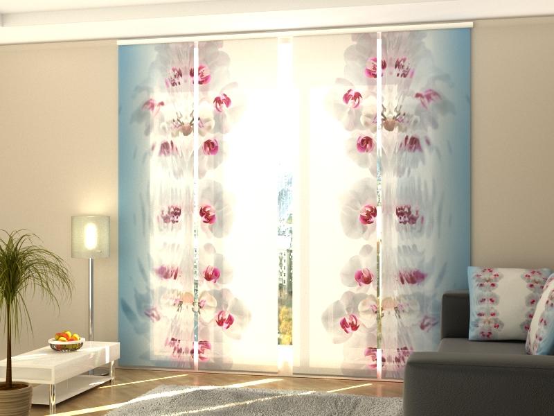 Set di 4 Tende a Pannello Orchidee Musicali acquistare Set di 4 Tende a Pannello Orchidee Musicali — Foto