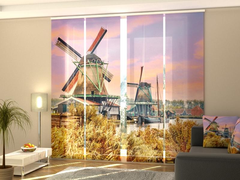 Set di 4 Tende a Pannello Vecchio Mulino acquistare Set di 4 Tende a Pannello Vecchio Mulino — Foto