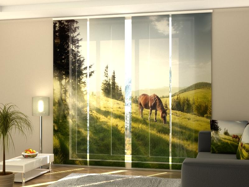 Set di 4 Tende a Pannello Una Mattina acquistare Set di 4 Tende a Pannello Una Mattina — Foto