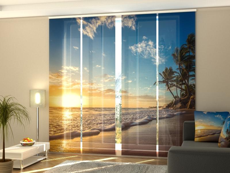 Set di 4 Tende a Pannello Alba Paradisiaca acquistare Set di 4 Tende a Pannello Alba Paradisiaca — Foto