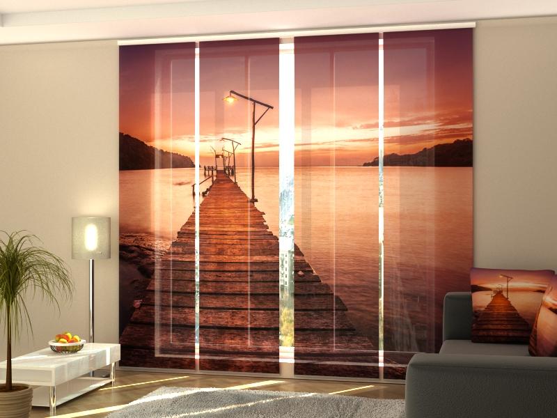 Set di 4 Tende a Pannello Sentiero verso il Mare acquistare Set di 4 Tende a Pannello Sentiero verso il Mare — Foto