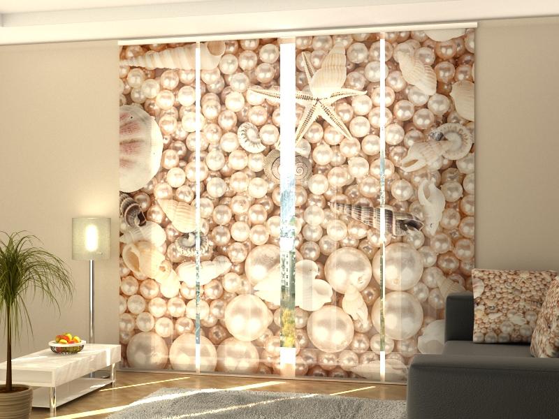 Set di 4 Tende a Pannello Perle acquistare Set di 4 Tende a Pannello Perle — Foto