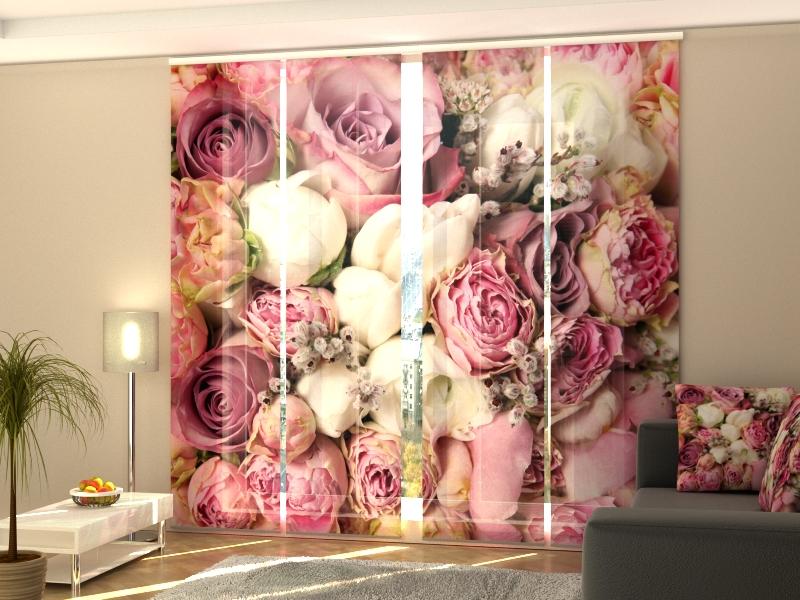 Set di 4 Tende a Pannello Sogno Rosa acquistare Set di 4 Tende a Pannello Sogno Rosa — Foto