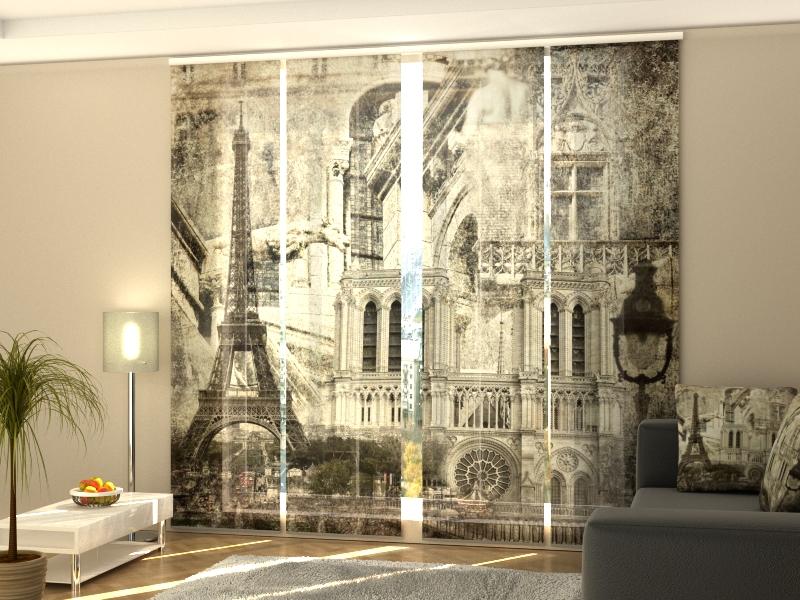 Set di 4 Tende a Pannello Parigi Retrò acquistare Set di 4 Tende a Pannello Parigi Retrò — Foto