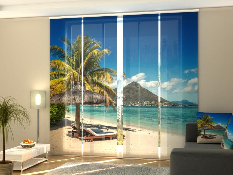 Set di 4 Tende a Pannello Costa Azzurra acquistare Set di 4 Tende a Pannello Costa Azzurra — Foto