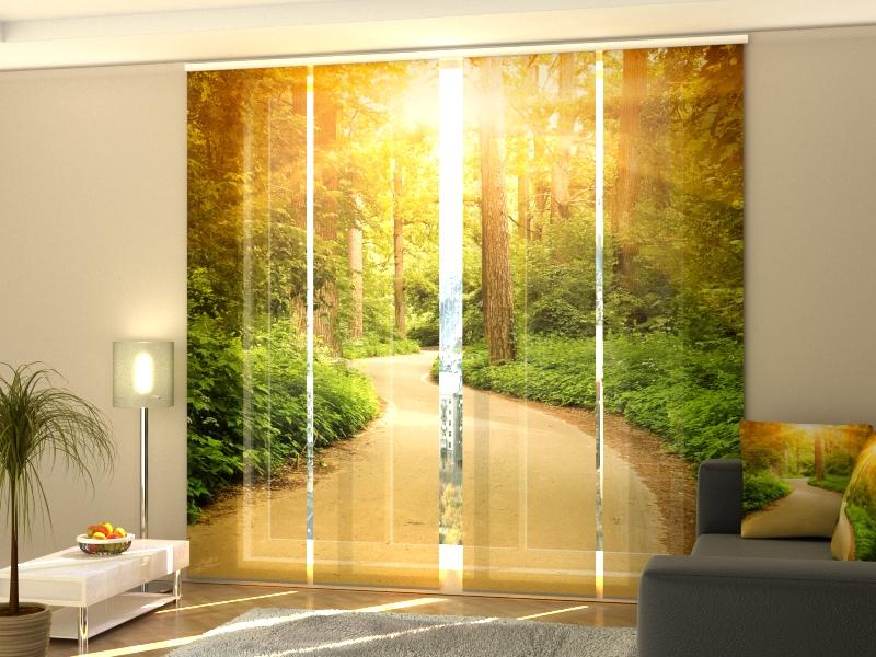 Set di 4 Tende a Pannello Strada Soleggiata acquistare Set di 4 Tende a Pannello Strada Soleggiata — Foto