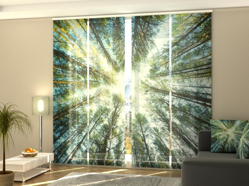 Set di 4 Tende a Pannello Cime di Alberi acquistare Set di 4 Tende a Pannello Cime di Alberi — Foto