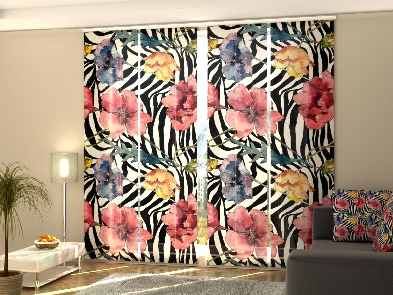 Set di 4 Tende a Pannello Papaveri alla Moda ad Acquerello acquistare Set di 4 Tende a Pannello Papaveri alla Moda ad Acquerello — Foto