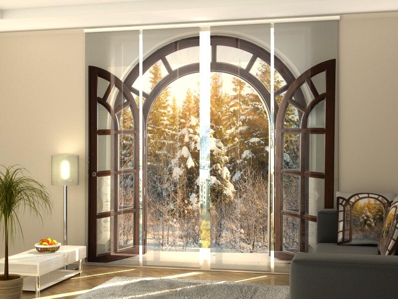 Set di 4 Tende a Pannello Armonia Invernale acquistare Set di 4 Tende a Pannello Armonia Invernale — Foto