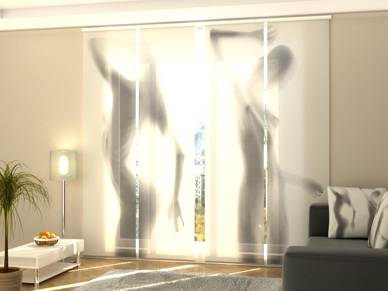 Set di 4 Tende a Pannello Ombre di Donne acquistare Set di 4 Tende a Pannello Ombre di Donne — Foto