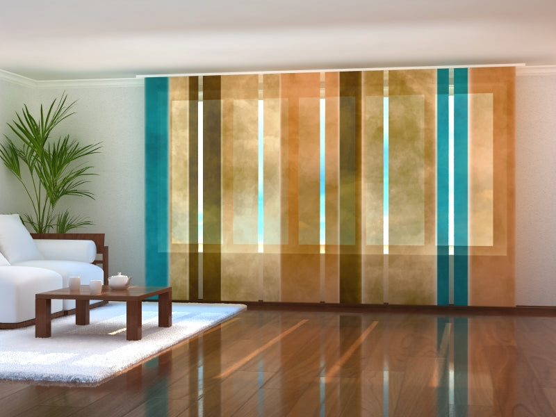 Set di 6 Tende a Pannello Strisce Astratte Color Pastello acquistare Set di 6 Tende a Pannello Strisce Astratte Color Pastello — Foto