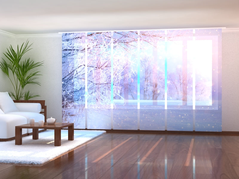 Set di 6 Tende a Pannello Magica Nevicata di Natale acquistare Set di 6 Tende a Pannello Magica Nevicata di Natale — Foto